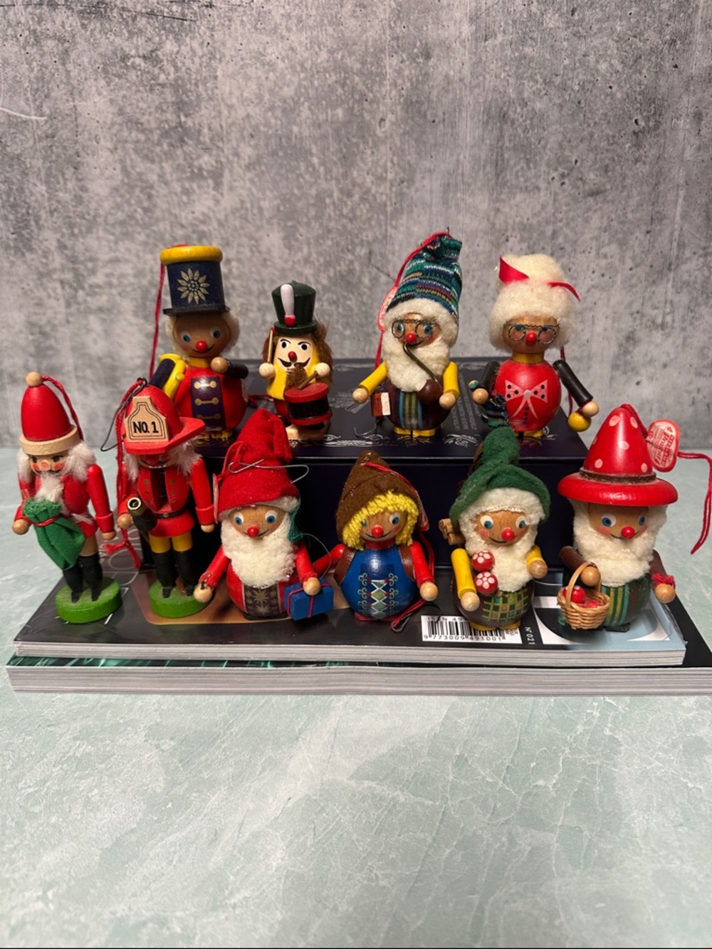 Steinbach Germany Vintage Wooden Christmas Ornaments Lot of 10 AS IS